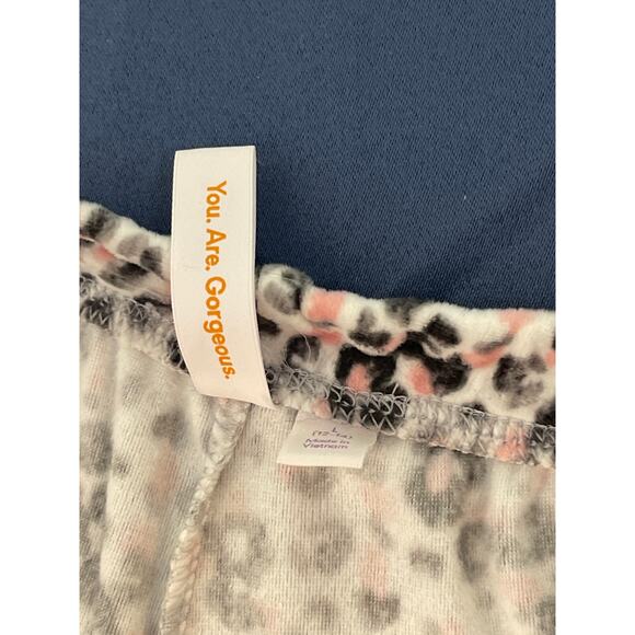 Joyspun Pink Black White Animal Print Velour Lounge Set‎ Elastic Trim Large - Picture 14 of 16